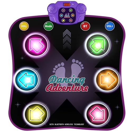 Electronic Dance Mat with Light-up 6-Button Wireless Bluetooth E990576