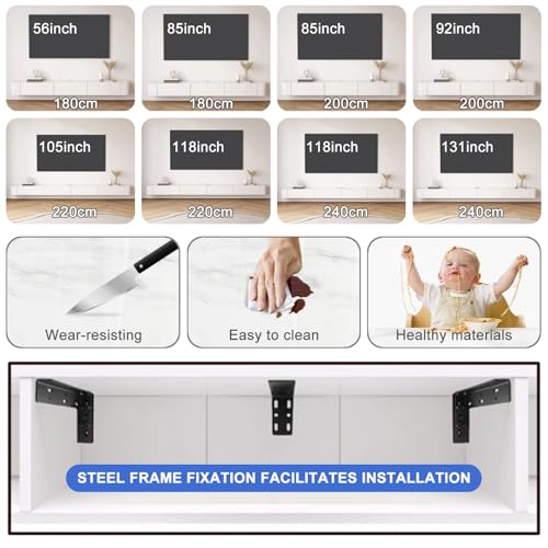 240CM Wall Mounted TV Stand with Storage L873