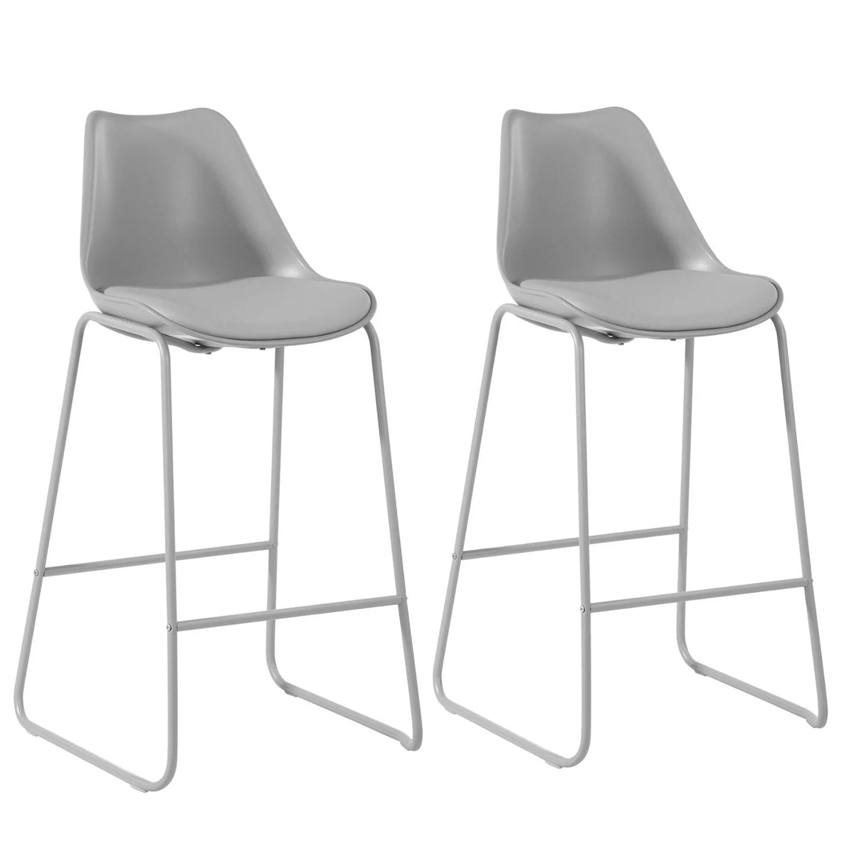 28" PU Leather Bar Stool Set of 2 with Backs S80639