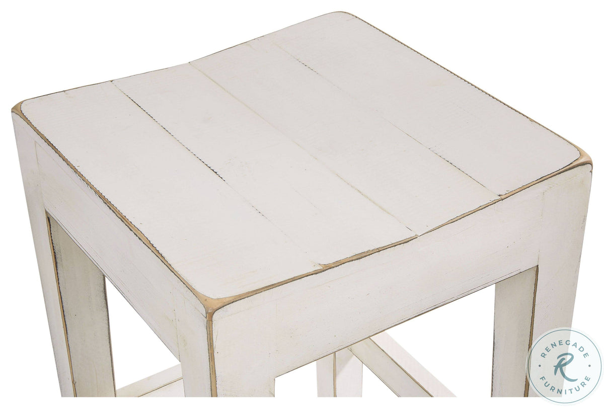 Farmhouse Antique White Counter Height Stool Set of 2 F79780