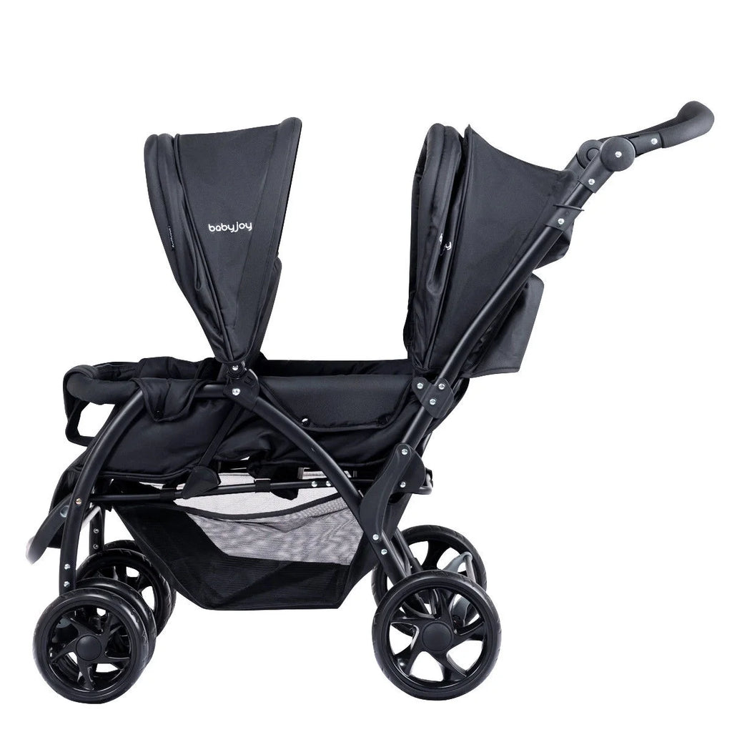 Double Stroller Foldable Lightweight Black S644