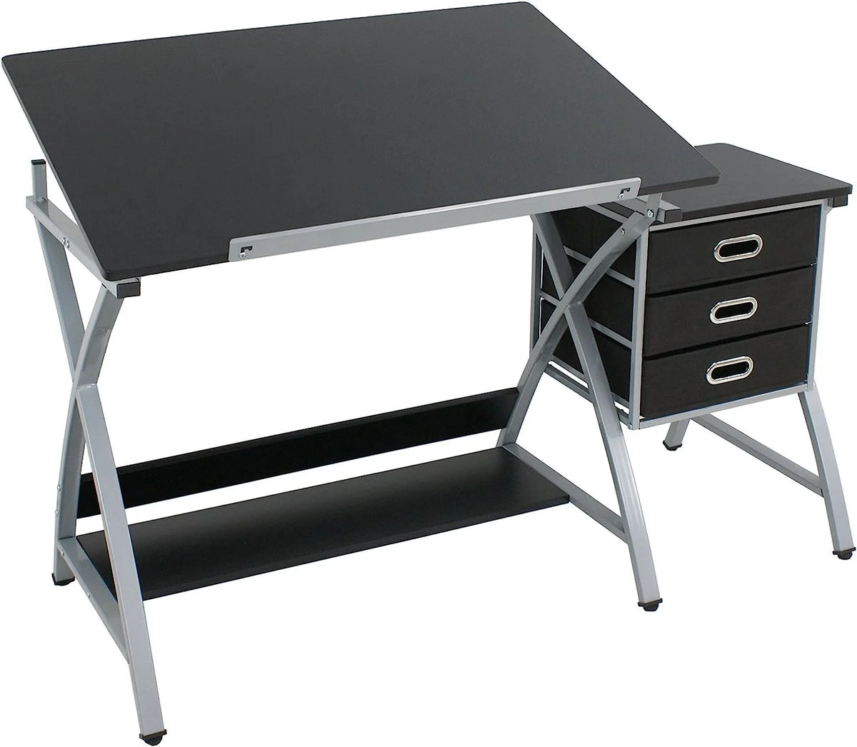 Height Adjustable Art Desk with 3 Storage Drawers U712