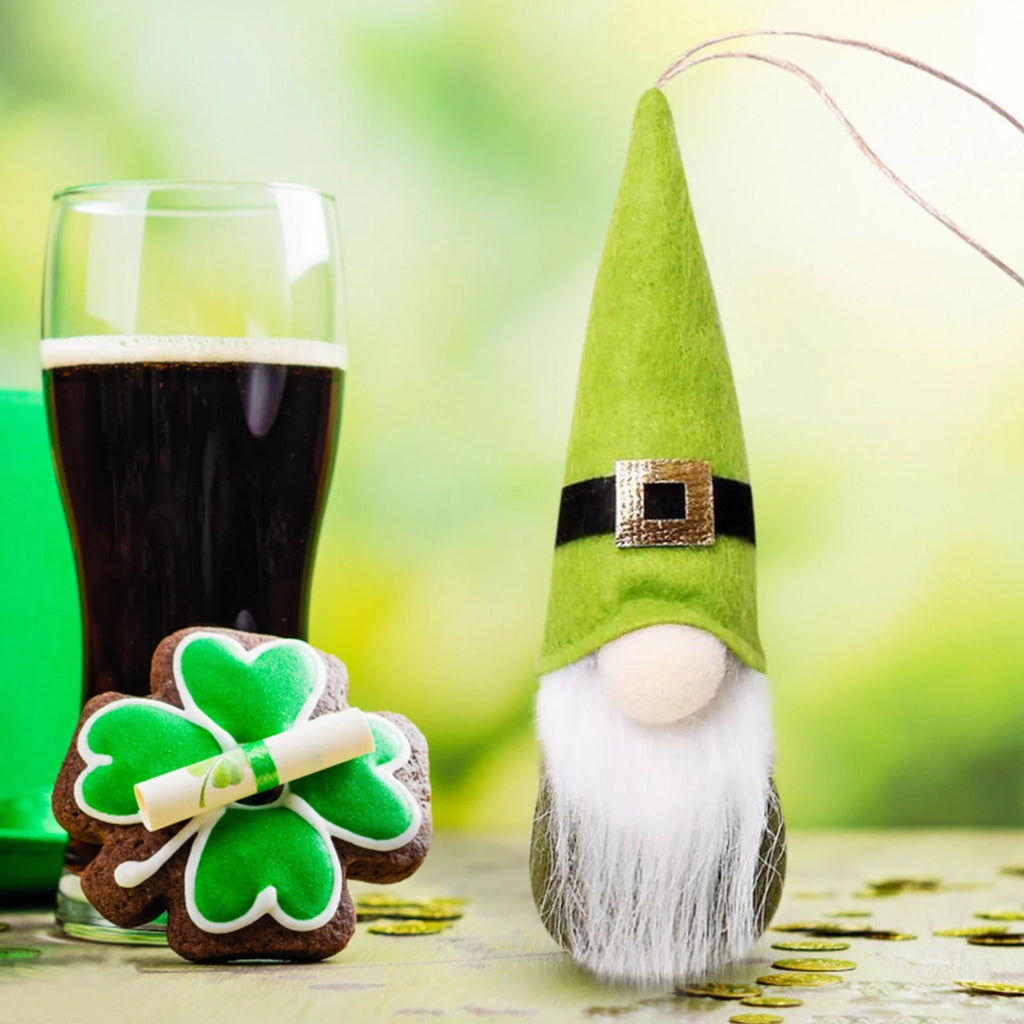St Patricks Day Gnome Doll Ornaments Set X128586