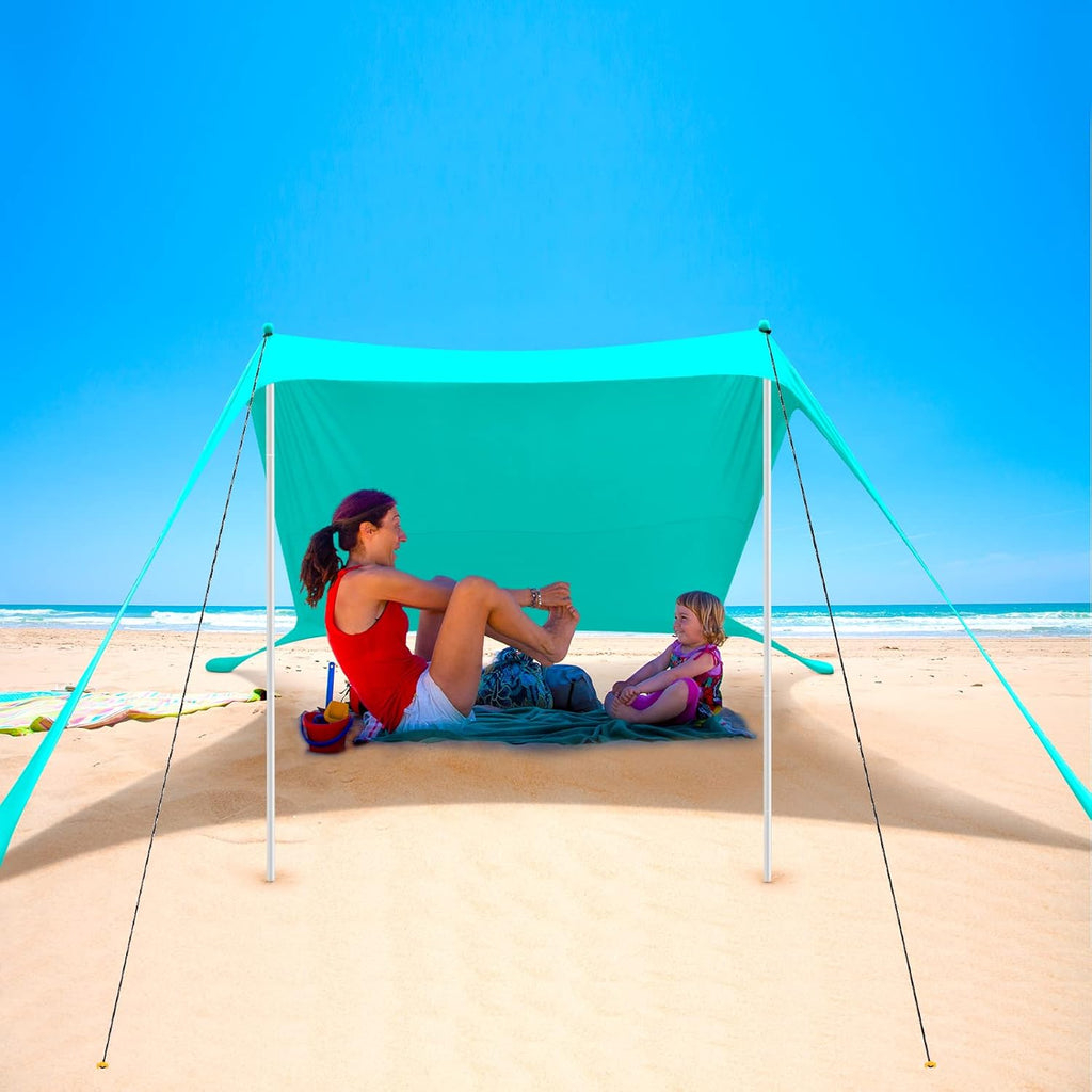 Pop Up Beach Tent Sun Shelter with Storage Bag F58280