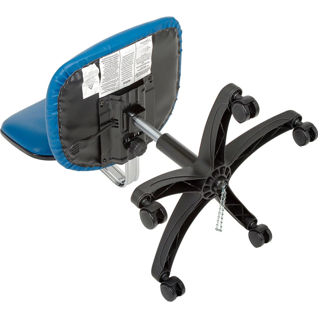 Royal Blue Vinyl Armless Mid Back Chair P37033