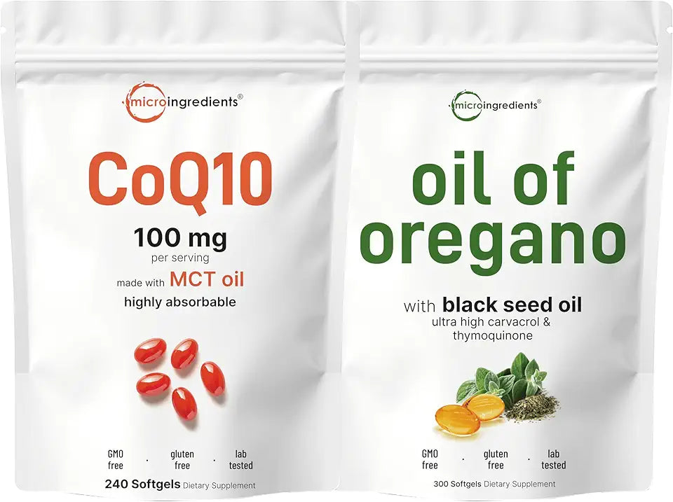 Oil of Oregano 6,000mg & CoQ10 100mg Softgels 2 Pack Q411