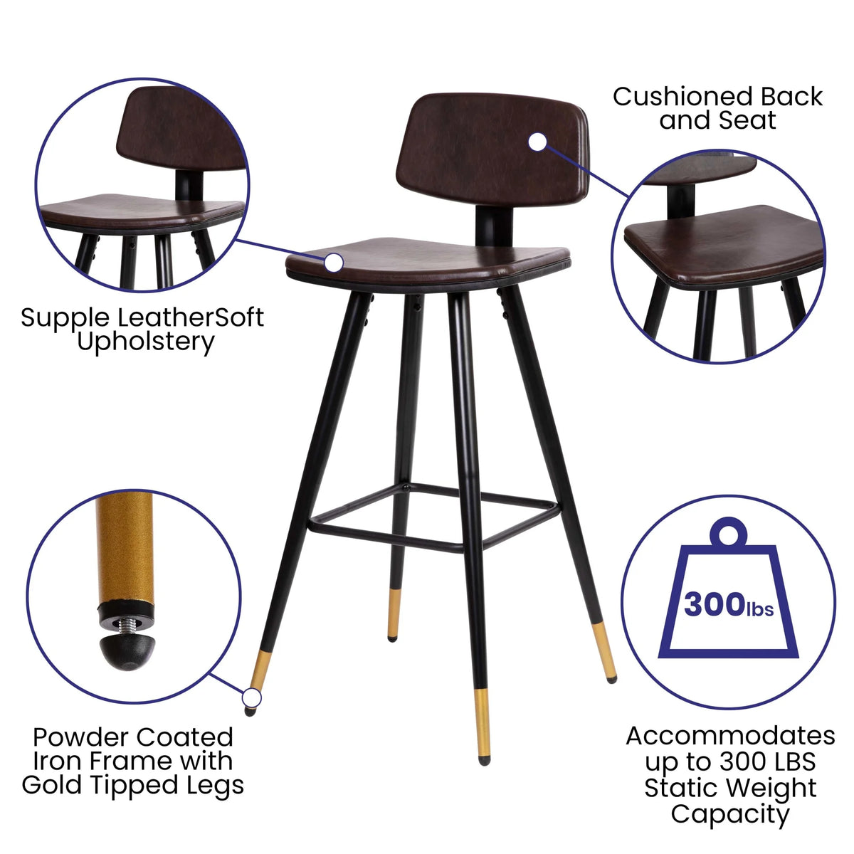 Adjustable Low Back Barstool M509086