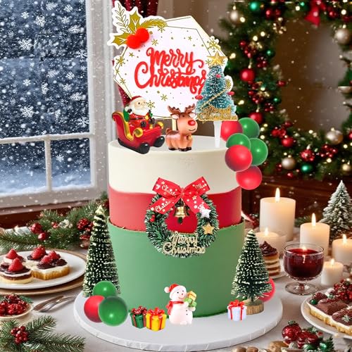Christmas Cake Topper Cupcake Decoration D715