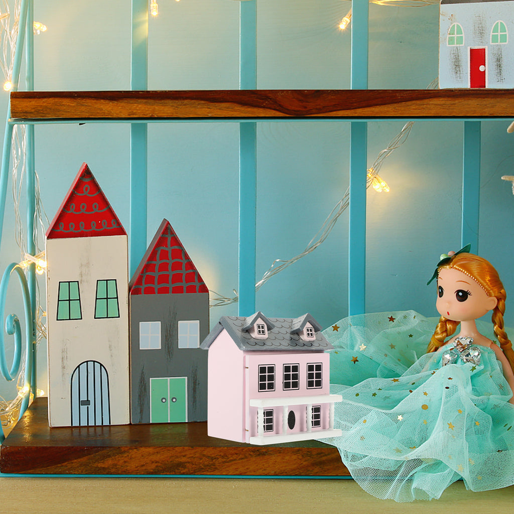 Miniature Wooden Doll House Villa J595954