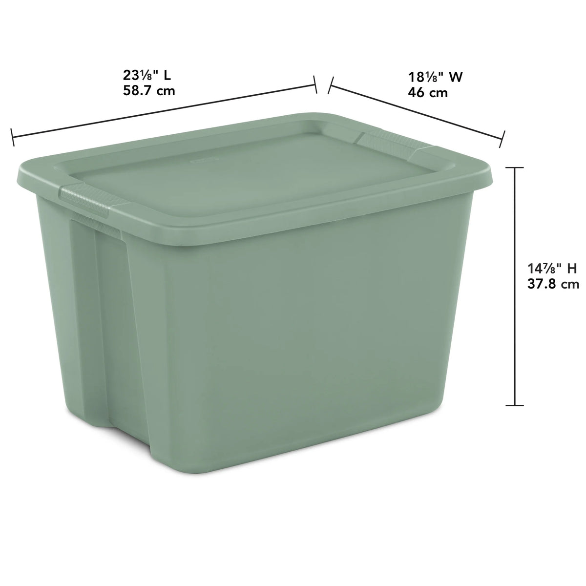 18 Gallon Plastic Tote Box, Set of 8 G27781