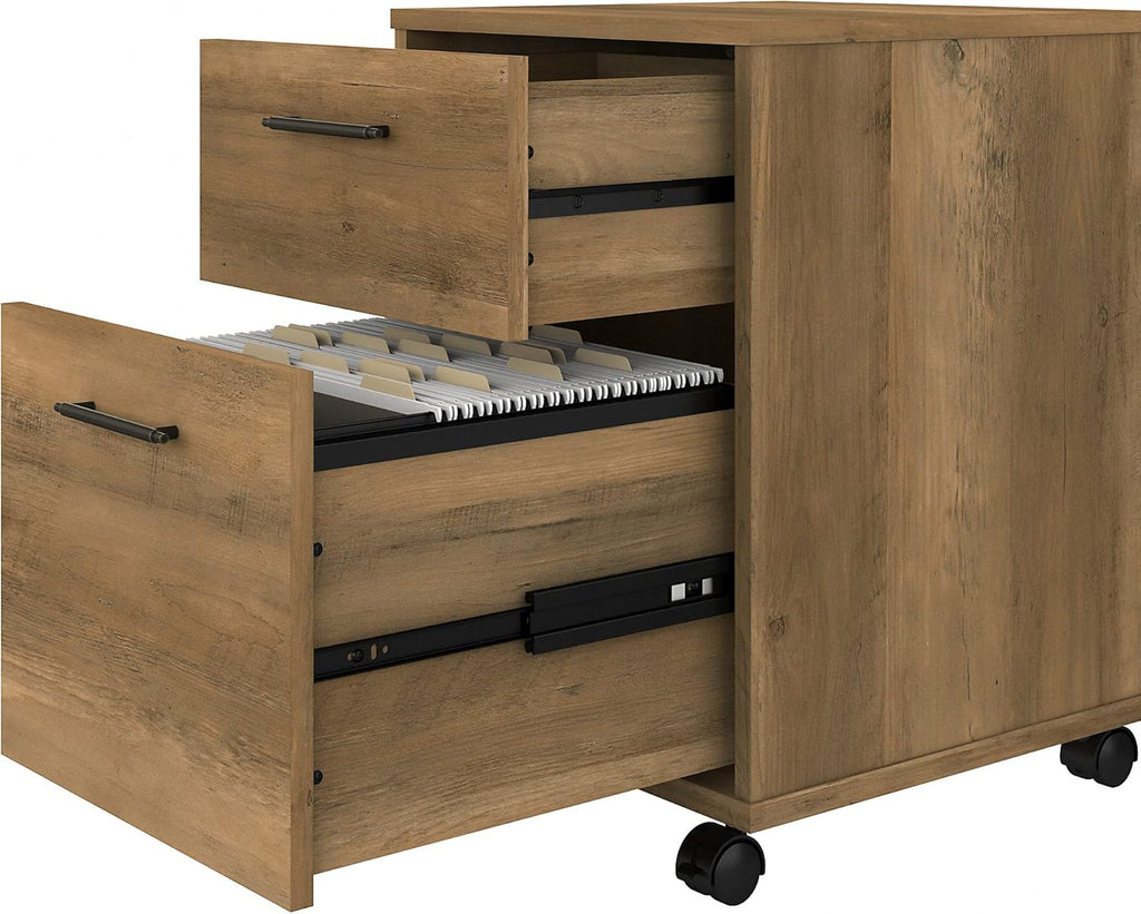 2 Drawer Mobile File Cabinet, Reclaimed Pine D26549