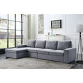 Light Gray Reversible Modular Sectional Sofa Chaise J86077