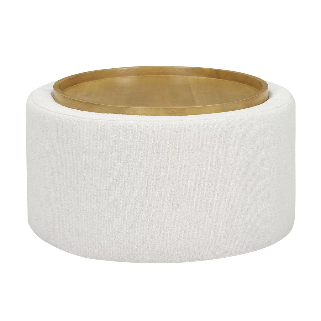 Cream Coffee Table with Storage U613455
