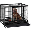 Heavy Duty Dog Crate with Plastic Tray Y619