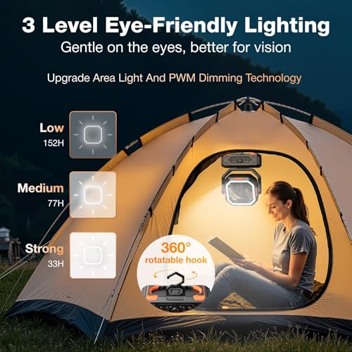 Portable Rechargeable Camping Fan with 20000mAh Battery W886384