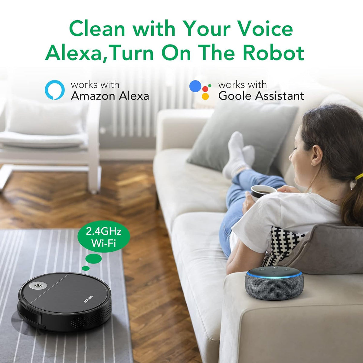 Robot Vacuum Cleaner, 1700pa Suction, 170min Runtime Z3131