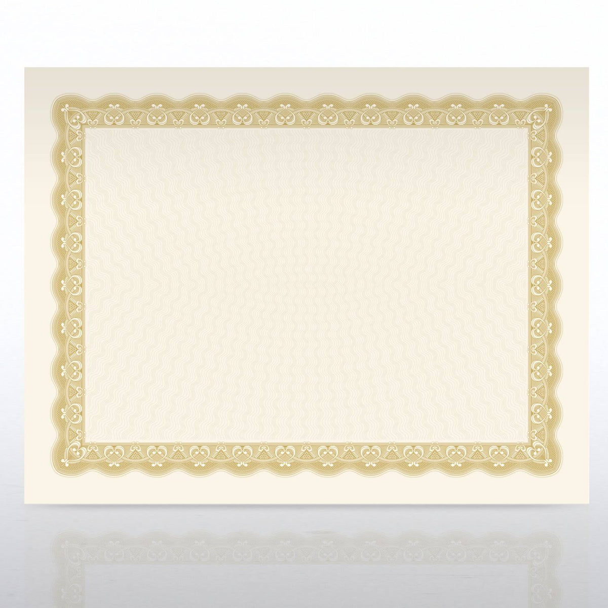 Certificate Paper Natural Parchment Gold 100 per Pack Z650
