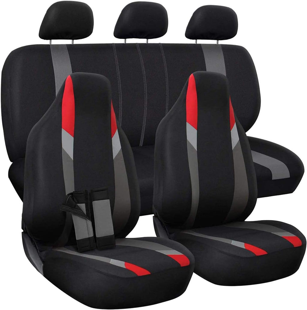 Poly Cloth Car Seat Cover 10 pc Set V70210