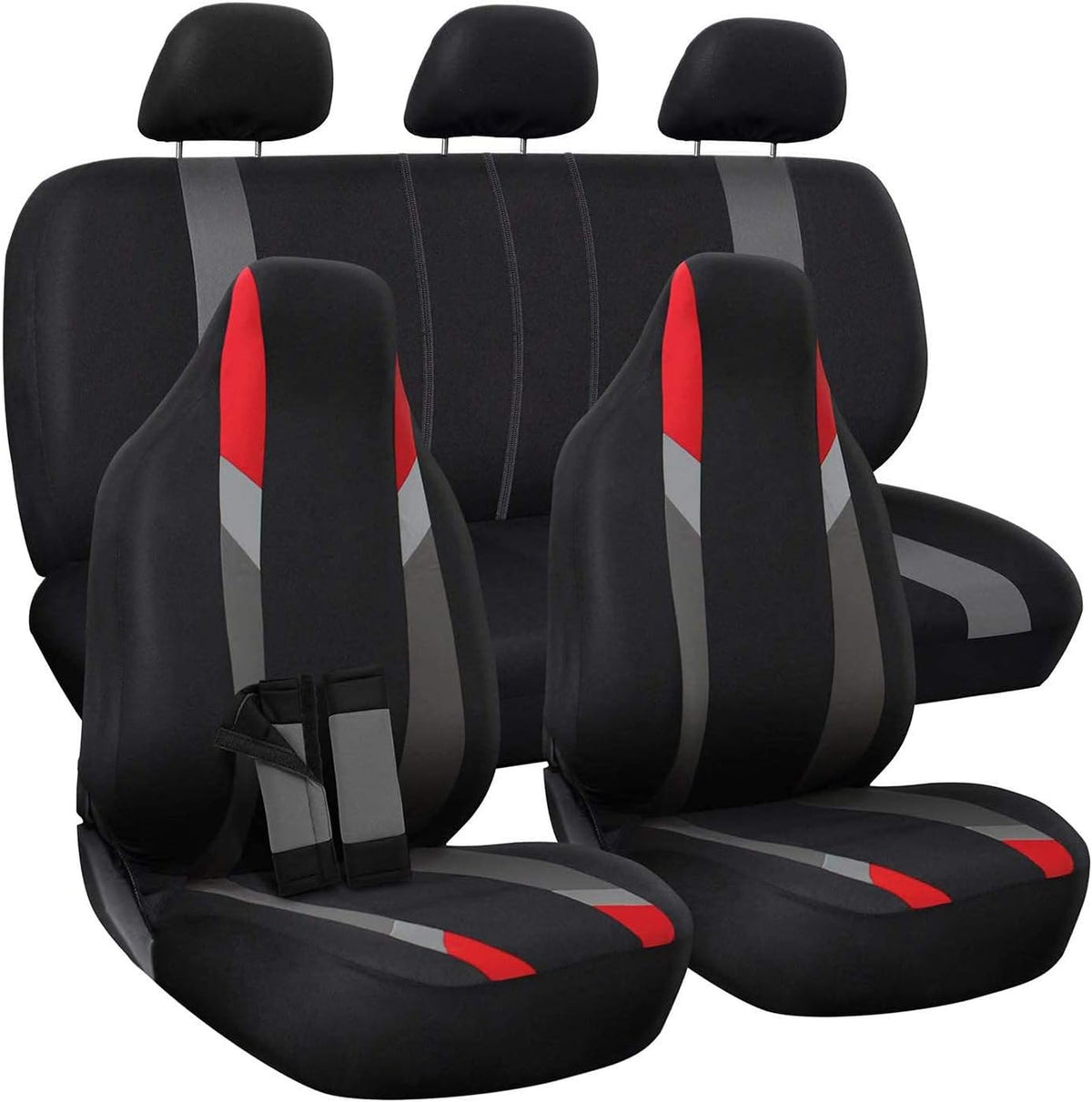 Poly Cloth Car Seat Cover 10 pc Set V70210
