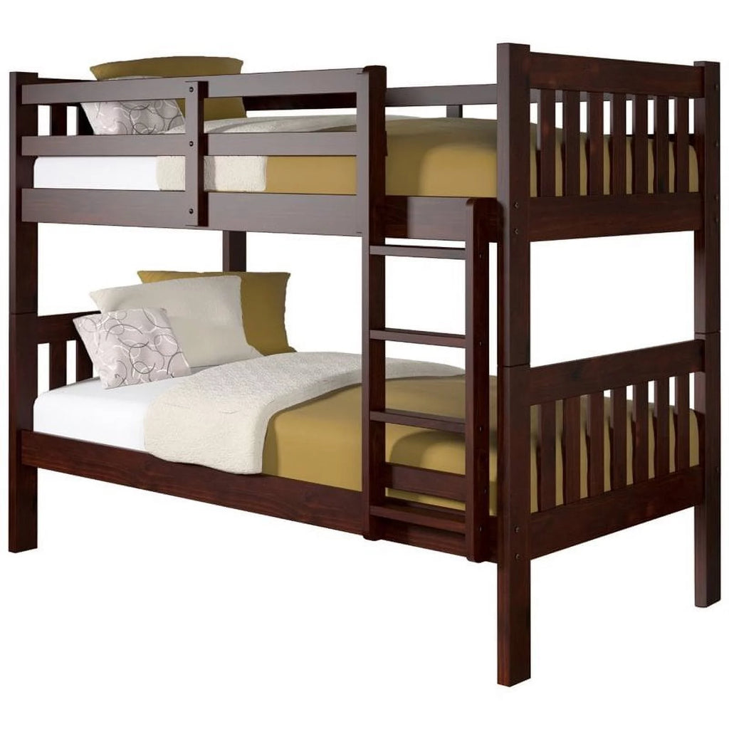 Twin Over Twin Solid Wood Bunk Bed O23589