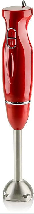 Red Electric Immersion Hand Blender 300 Watt with Stainless Steel Blades R534