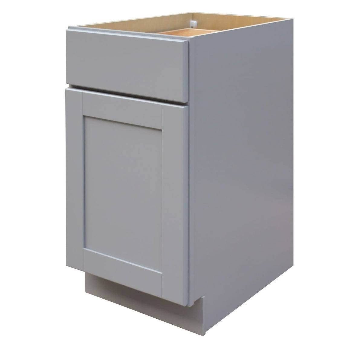 Dove Gray Single Door Base Cabinet with Dovetail Drawer G7422