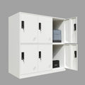 White Metal Storage Cabinet with 9 Doors A1772