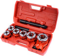 Portable Ratchet Pipe Threader Kit Set with 6 Dies and Case V40007