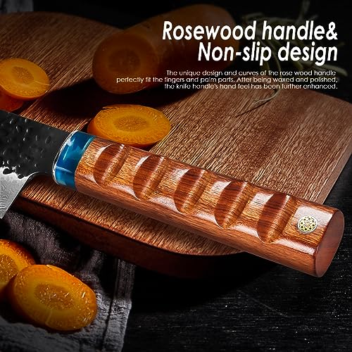 Damascus Nakiri knife 7 inch J549566