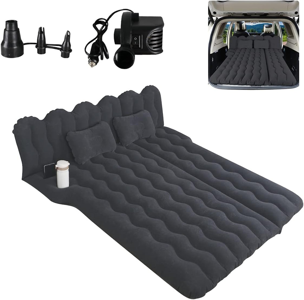 Black Inflatable Car Mattress with Electric Air Pump O483591
