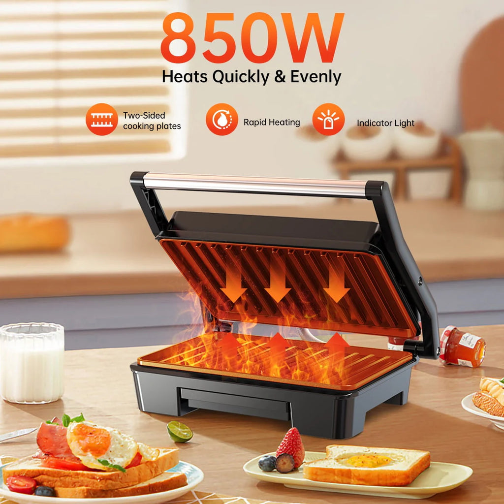2 Slice Stainless Steel Non-Stick Panini Press K94719