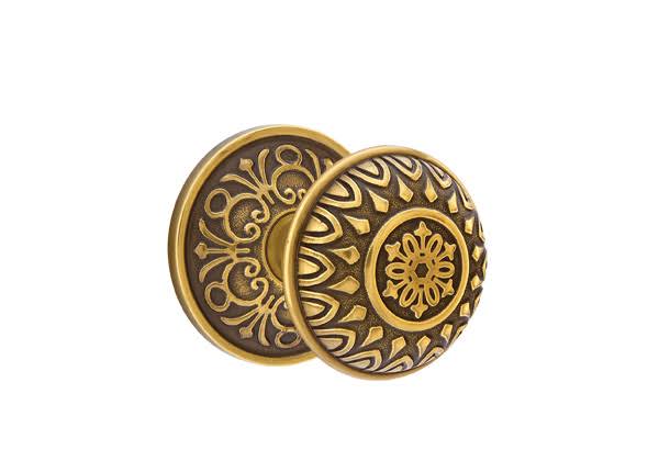 French Antique Brass Finish Passage Knob Q284738