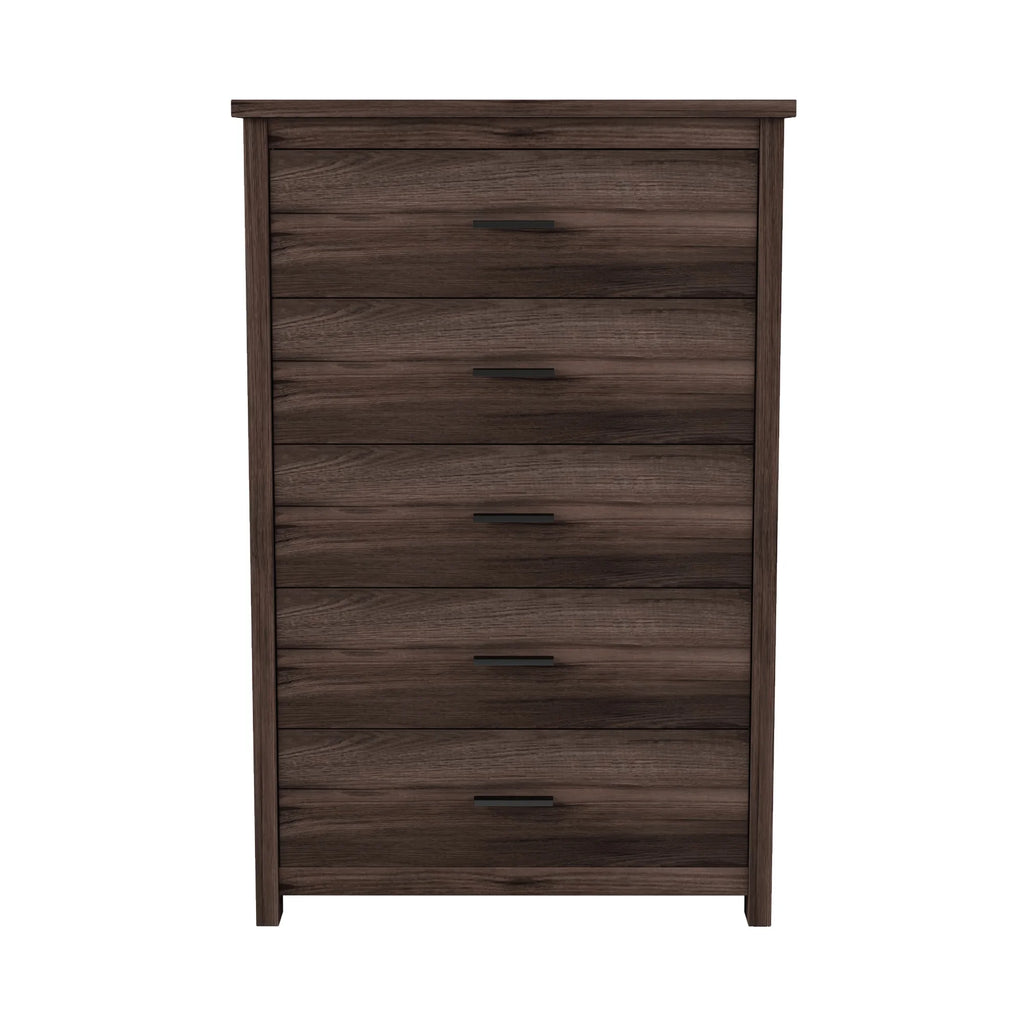 Light Gray 5 Drawer Wooden Dresser N7425