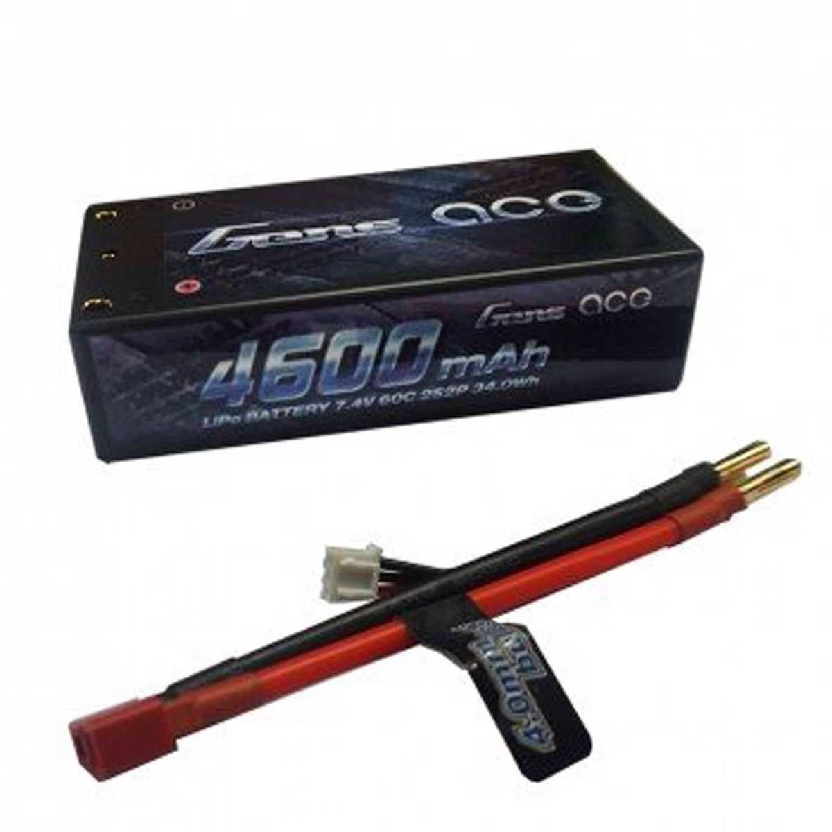 4600mAh 7.4V 60C 2S2P Hardcase Lipo Battery Shorty Pack Z4358