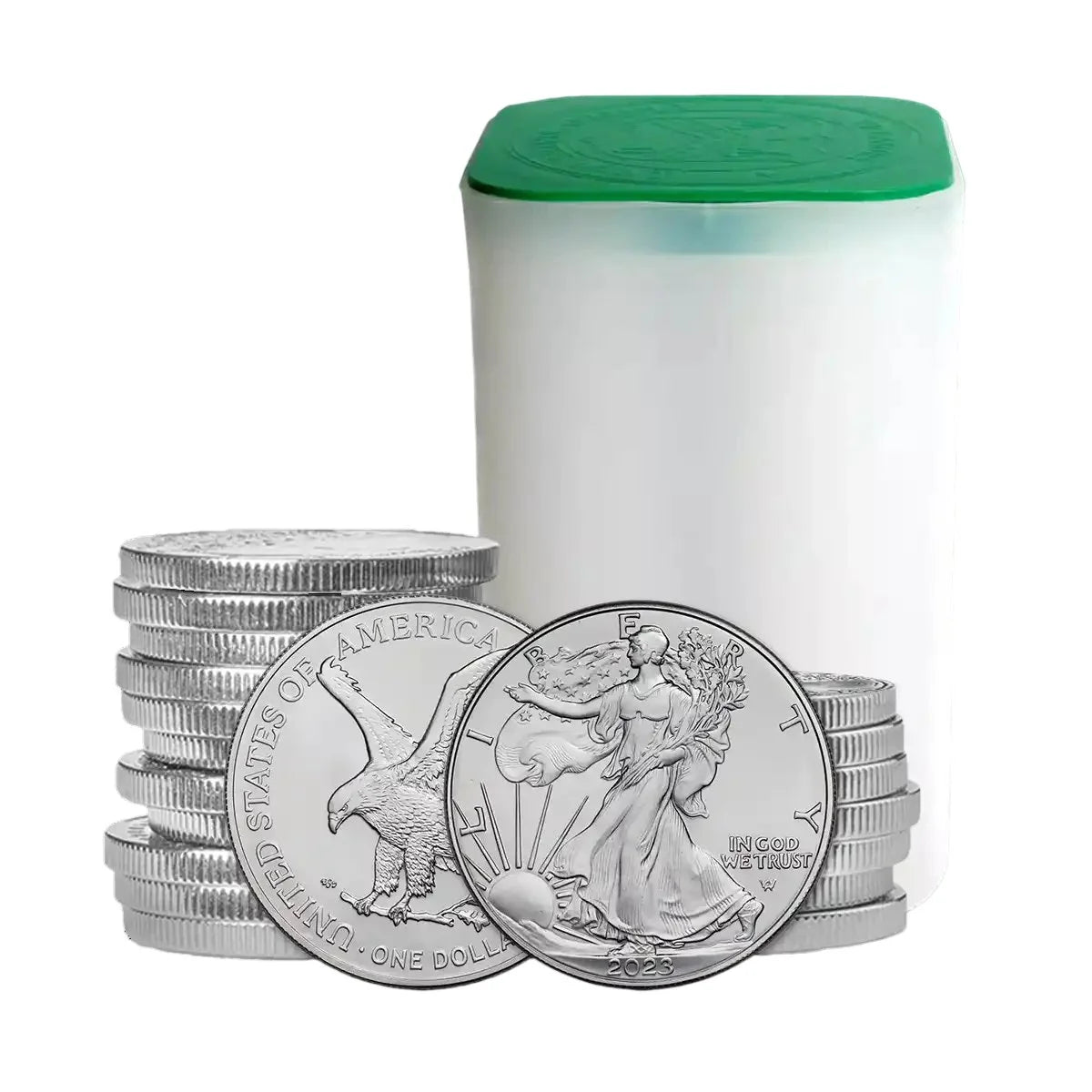 1 oz American Silver Eagle BU Tube of 20 Coins X35534