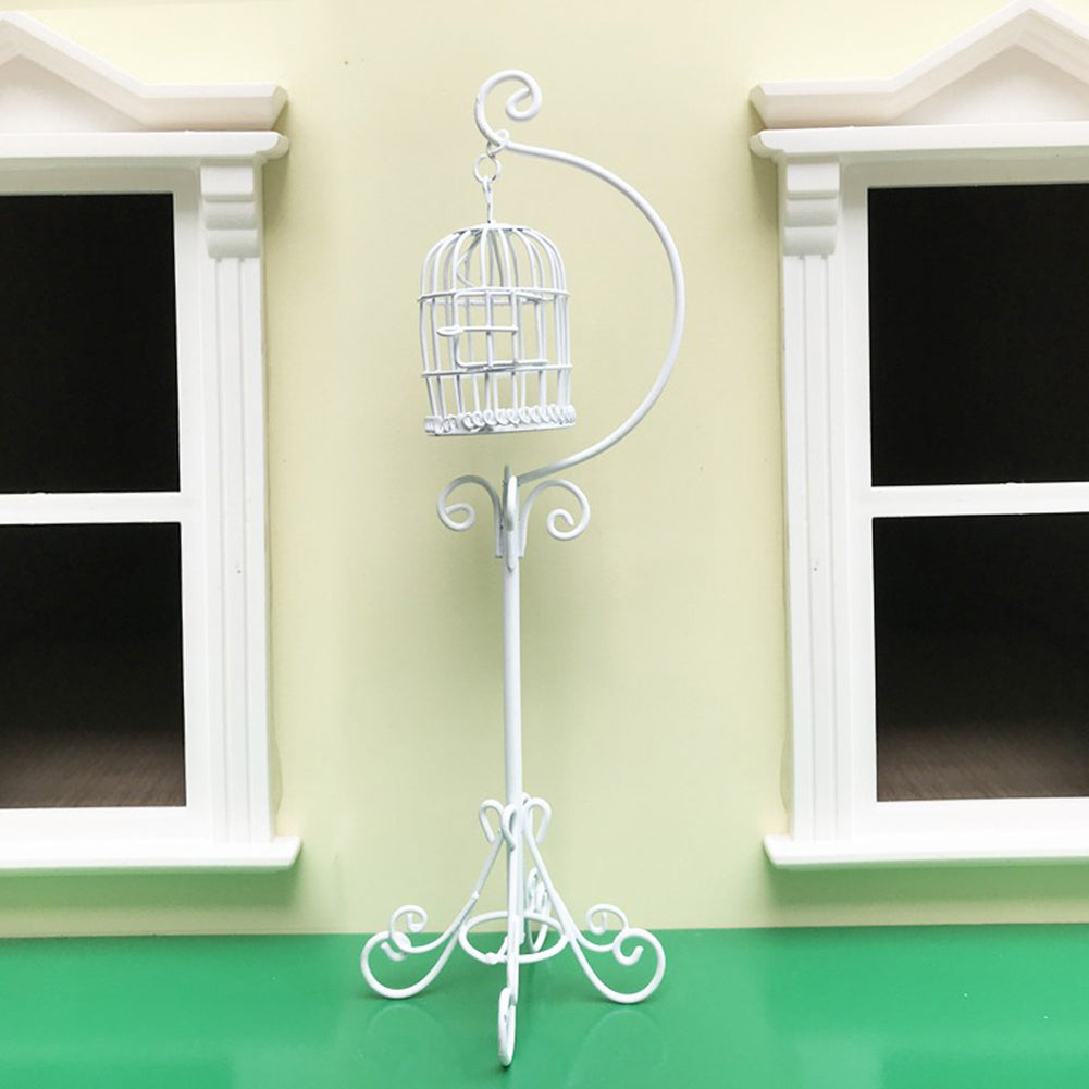 Miniature Metal Bird Cage Dollhouse Decoration G5992