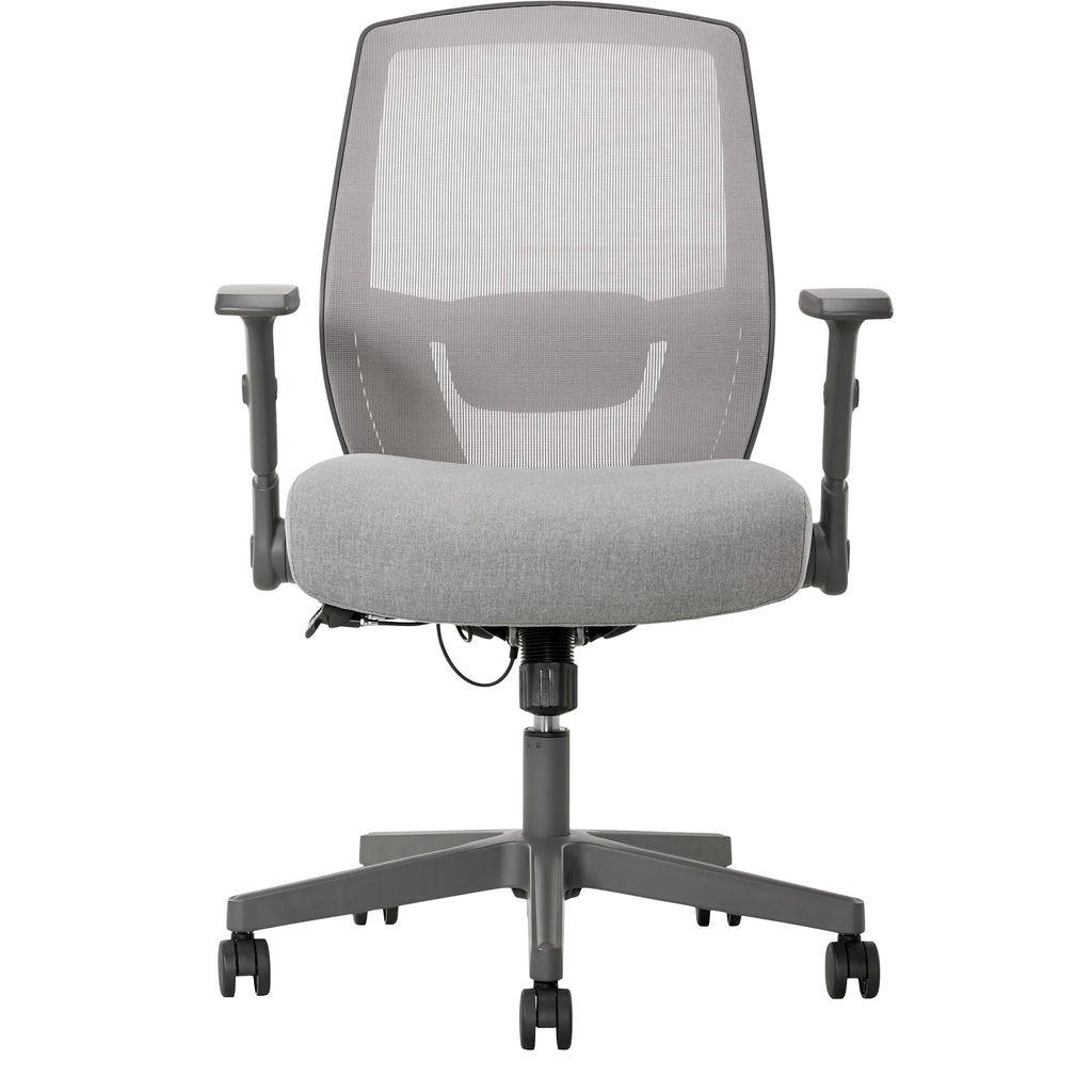 Ergonomic Mesh/Fabric Mid-Back Task Chair, Gray Z201837