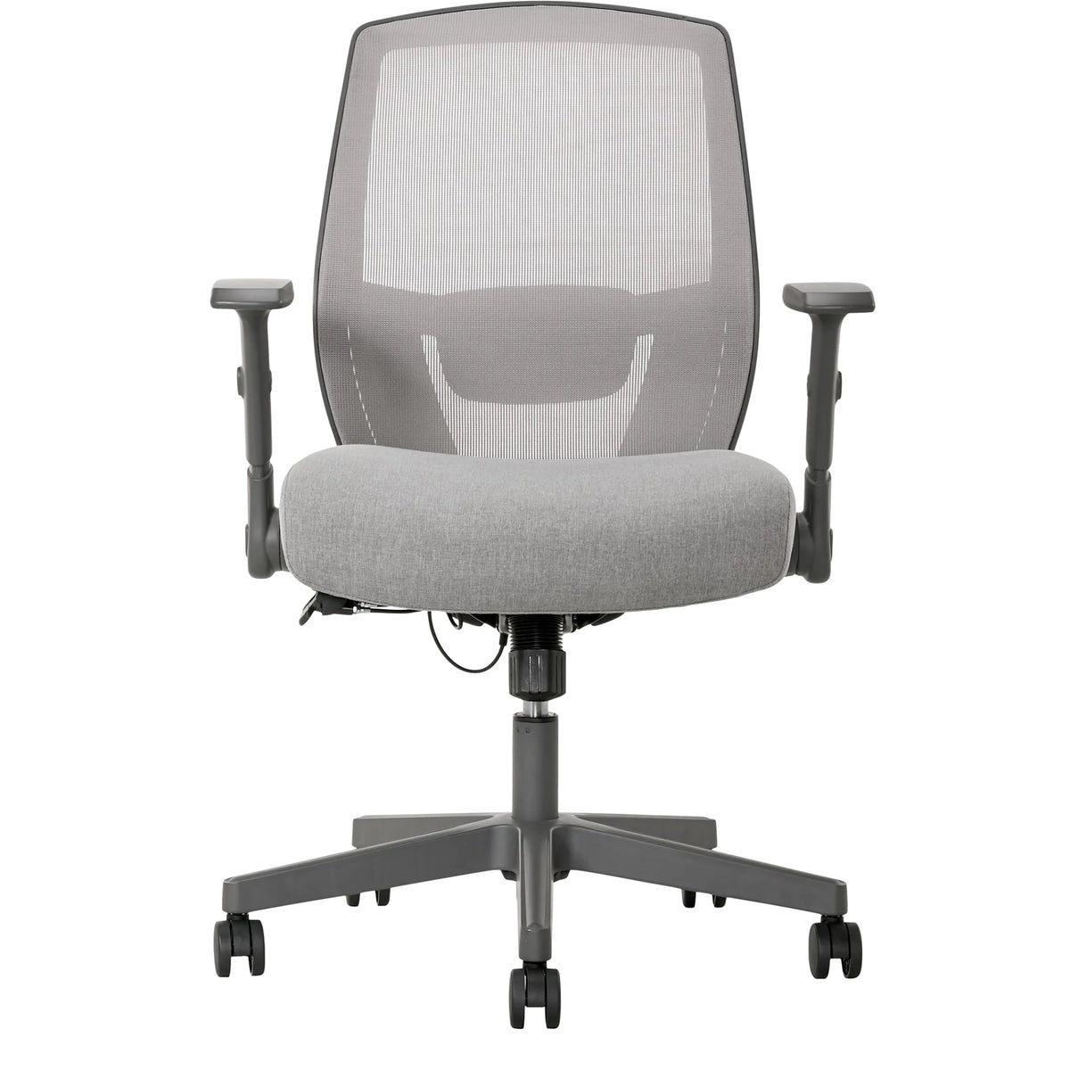 Ergonomic Mesh/Fabric Mid-Back Task Chair, Gray Z201837