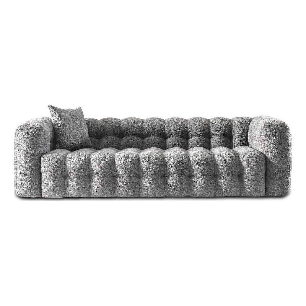 Gray Boucle Fabric Couch A155