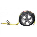 4 Piece Yellow Car Tie Downs with J-Hooks S491