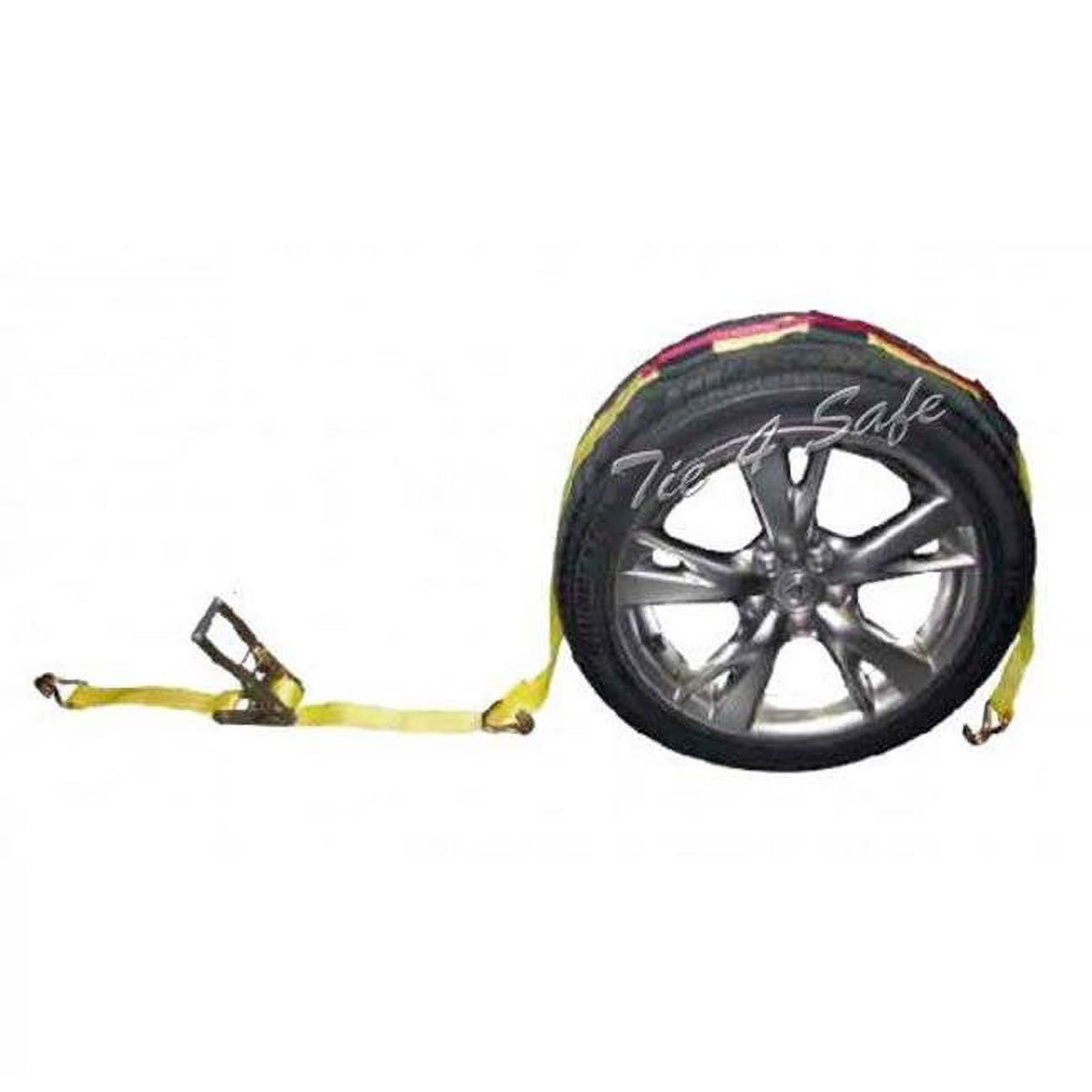 4 Piece Yellow Car Tie Downs with J-Hooks S491