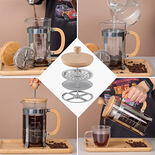 34 oz French Press Coffee Maker with Bamboo Lid Y631850