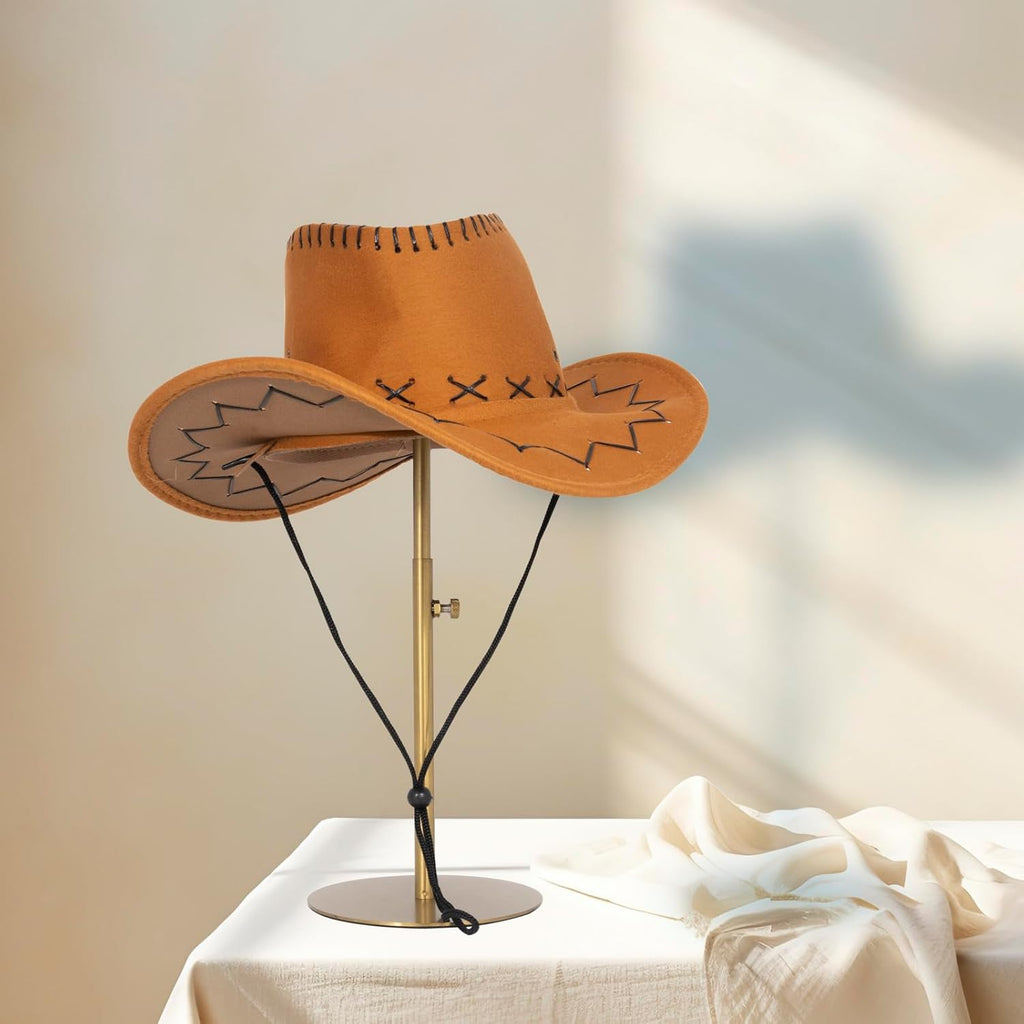 2PCS Stainless Steel Brushed Nickel Titanium Hat Stand P280724