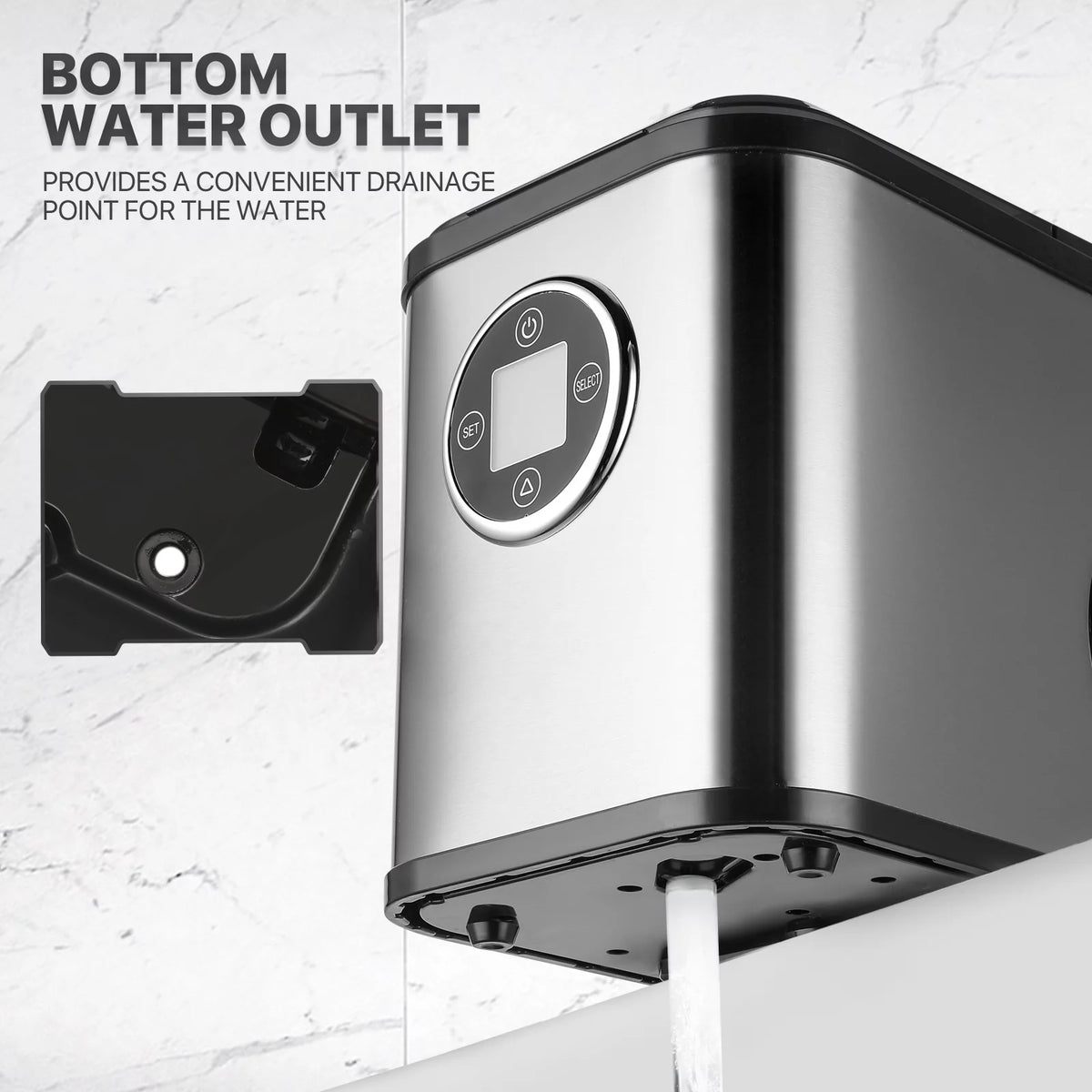 Countertop Portable Ice Maker Machine with Ice Scoop and Basket, Black C9432