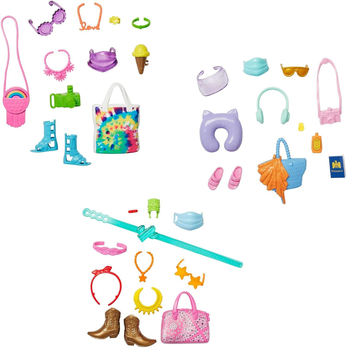 11 Piece Barbie Accessories Travel Pack W3180