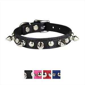 Black Leather Dog Collar H102913
