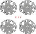 Silver 16 Inch 5 Split Spoke Painted ABS Wheel Covers Set of 4 N91674