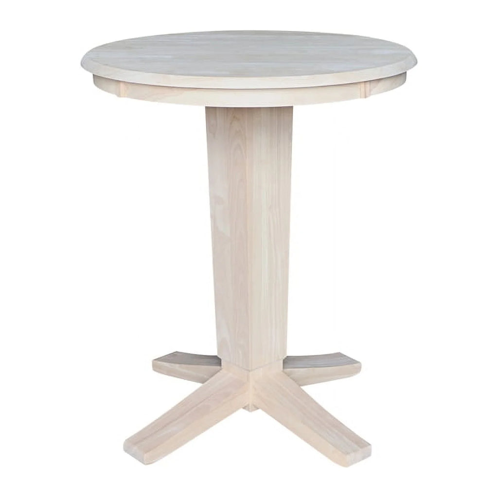 Unfinished Solid Wood Counter Height Dining Table with 2 Stools M84077