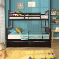 Twin-Over-Full Bunk Bed with Ladders and Two Drawers G2690
