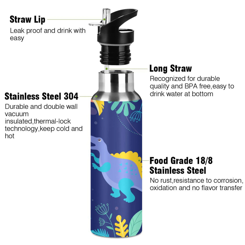 Stainless Steel Insulated Water Bottle with Straw Lid U234921